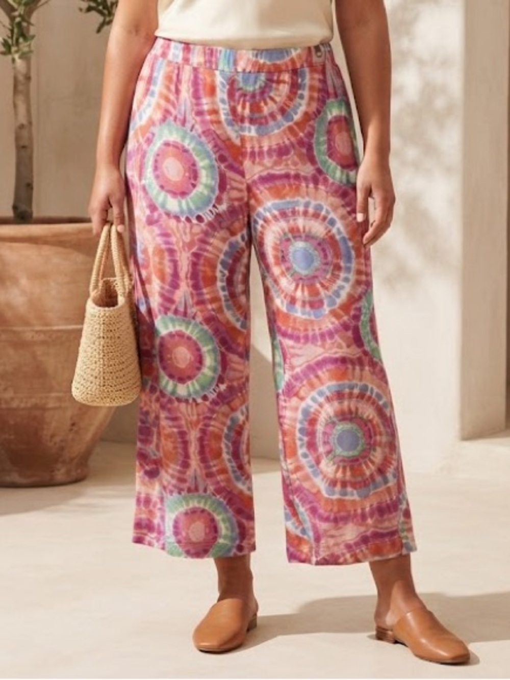 UGG  wide legs cropped Multicolor lounge Pants XL - Picture 3 of 6